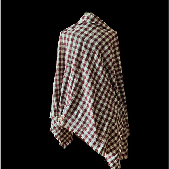 Do Everything In Love Burgundy and Beige Accent Scarf - Picture 2 of 3